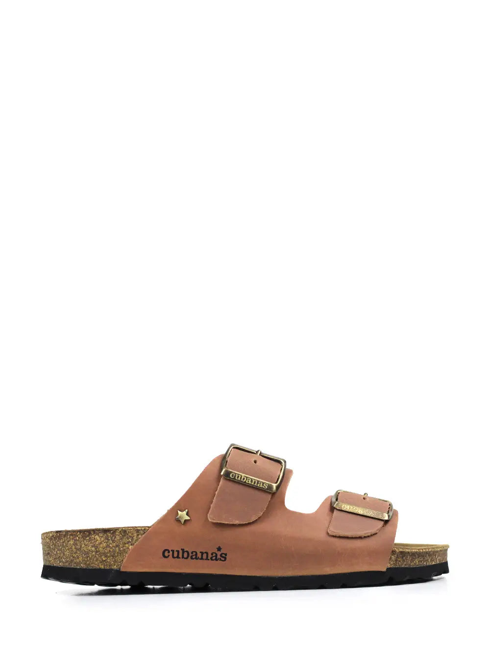 Amalia Sandal in Camel Leather with Two Straps
