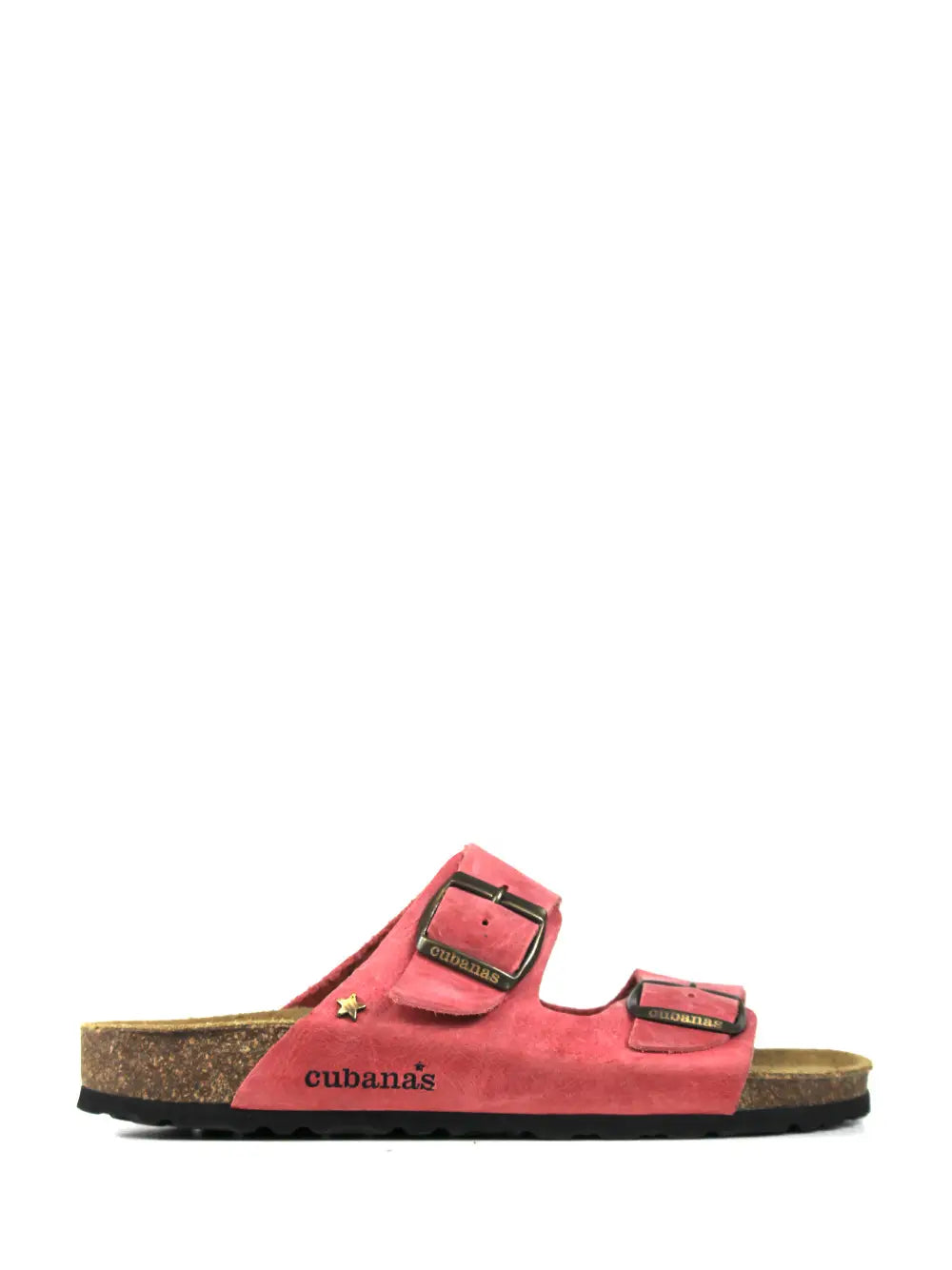 Amalia Sandal in Pink Leather with Two Straps