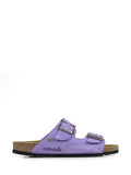 Amalia Purple Suede Sandals with Two Straps