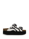 Sandalia Amália Plataforma Animal Print Zebra