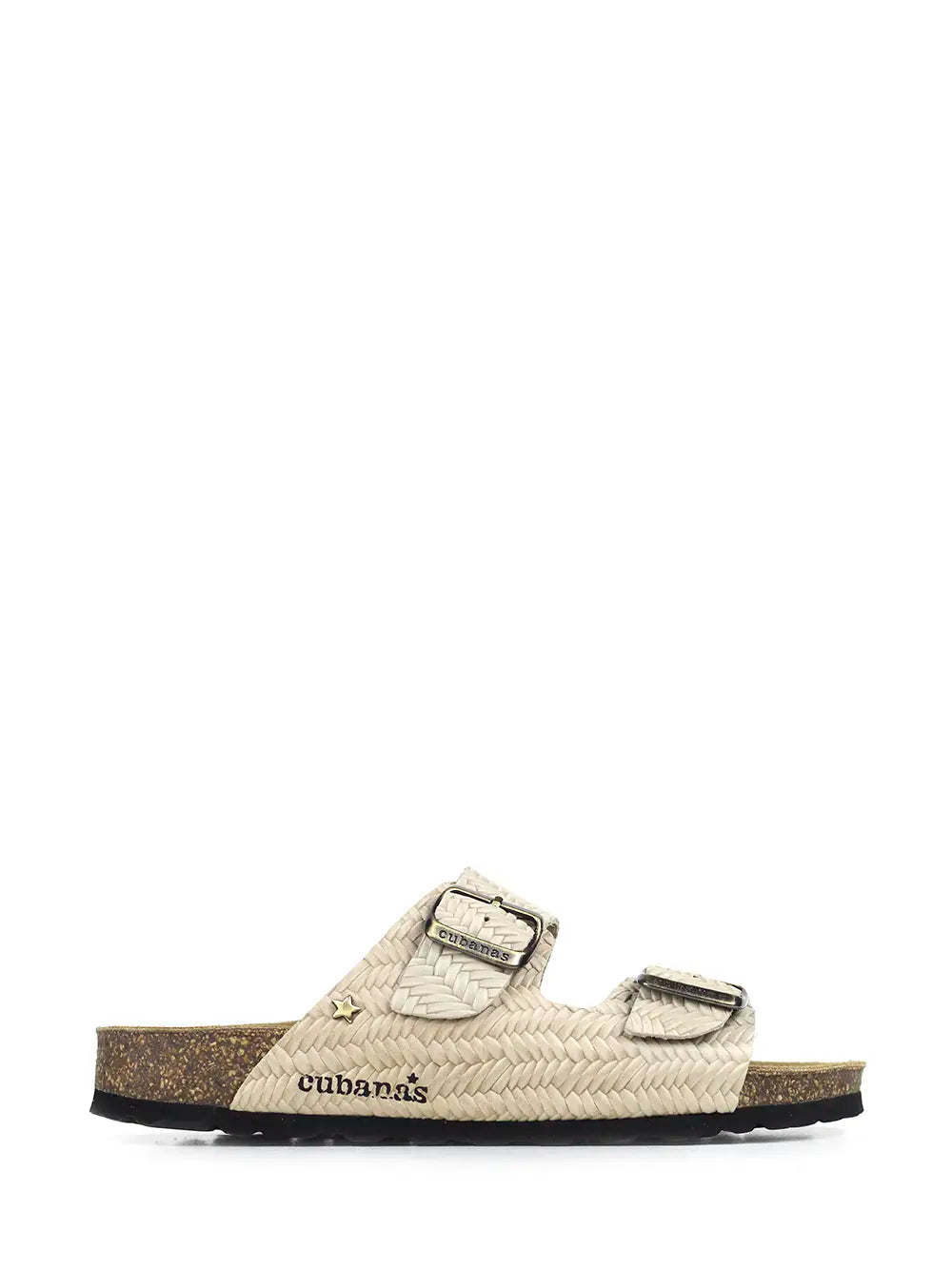 Amalia Sandal in Beige Braided Leather