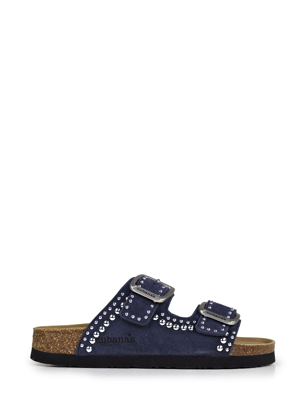 Amália Blue Suede Studded Sandals