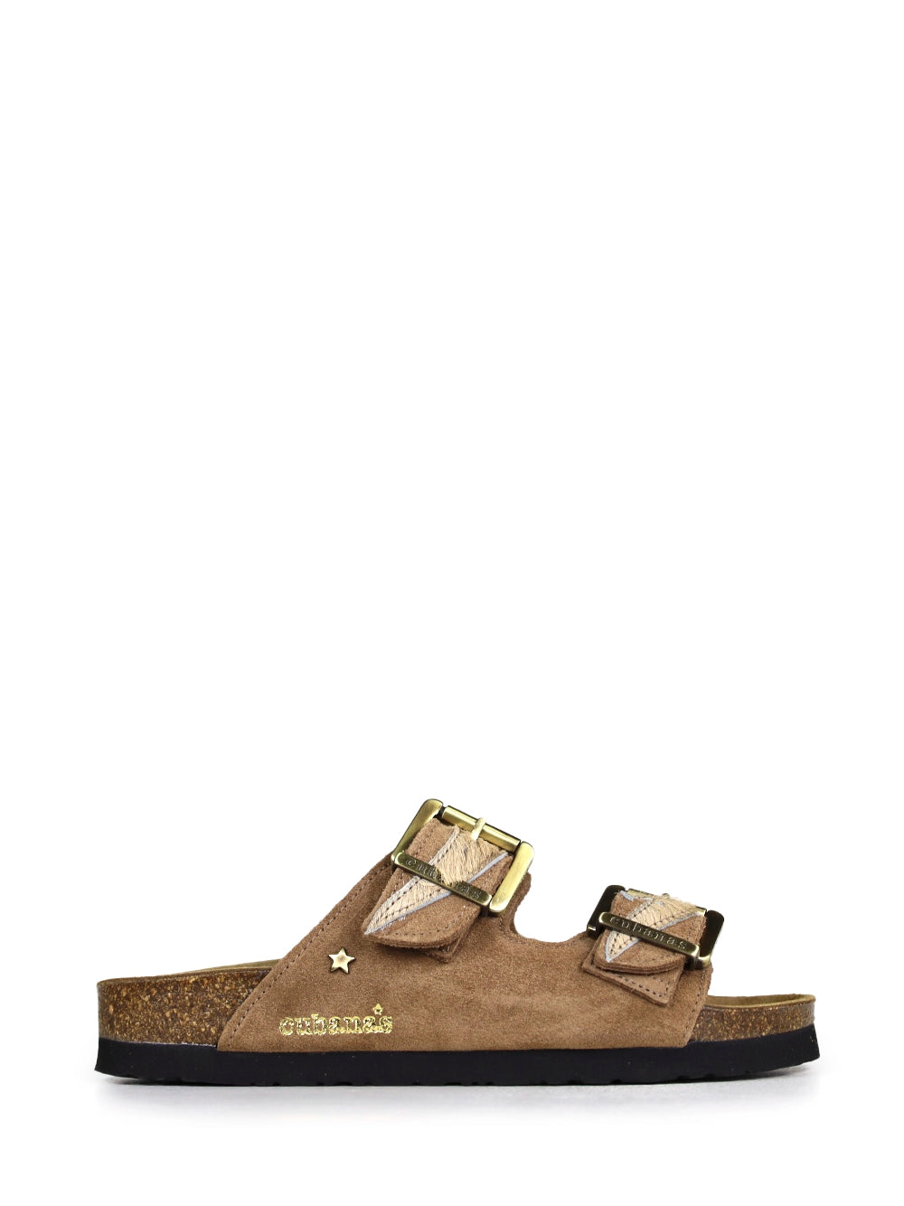 Amália Camel Suede and Fur Sandals