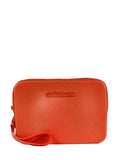 Bolso mini naranja con correa de muñeca