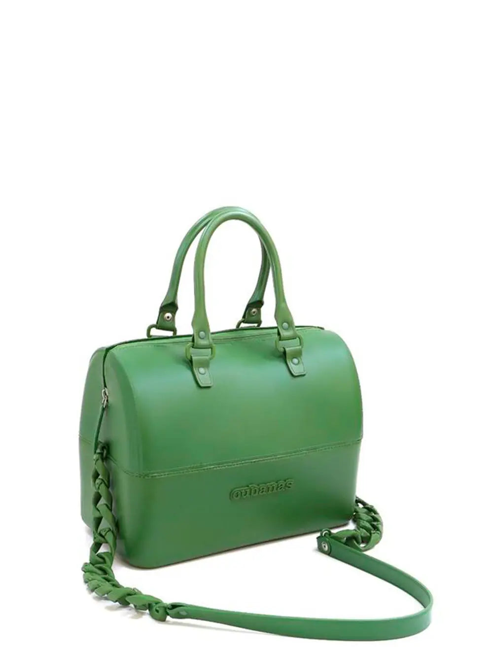 Green Maxi Bag with Chain Strap