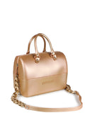 Bolso Maxi Rosa Metalizado con Asa de Cadena