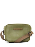 Green Bag with Nubuck Finish and Shoulder Strap