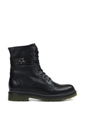 Bota negra de piel