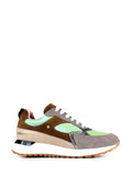 Zapatillas de tela verde metalizado