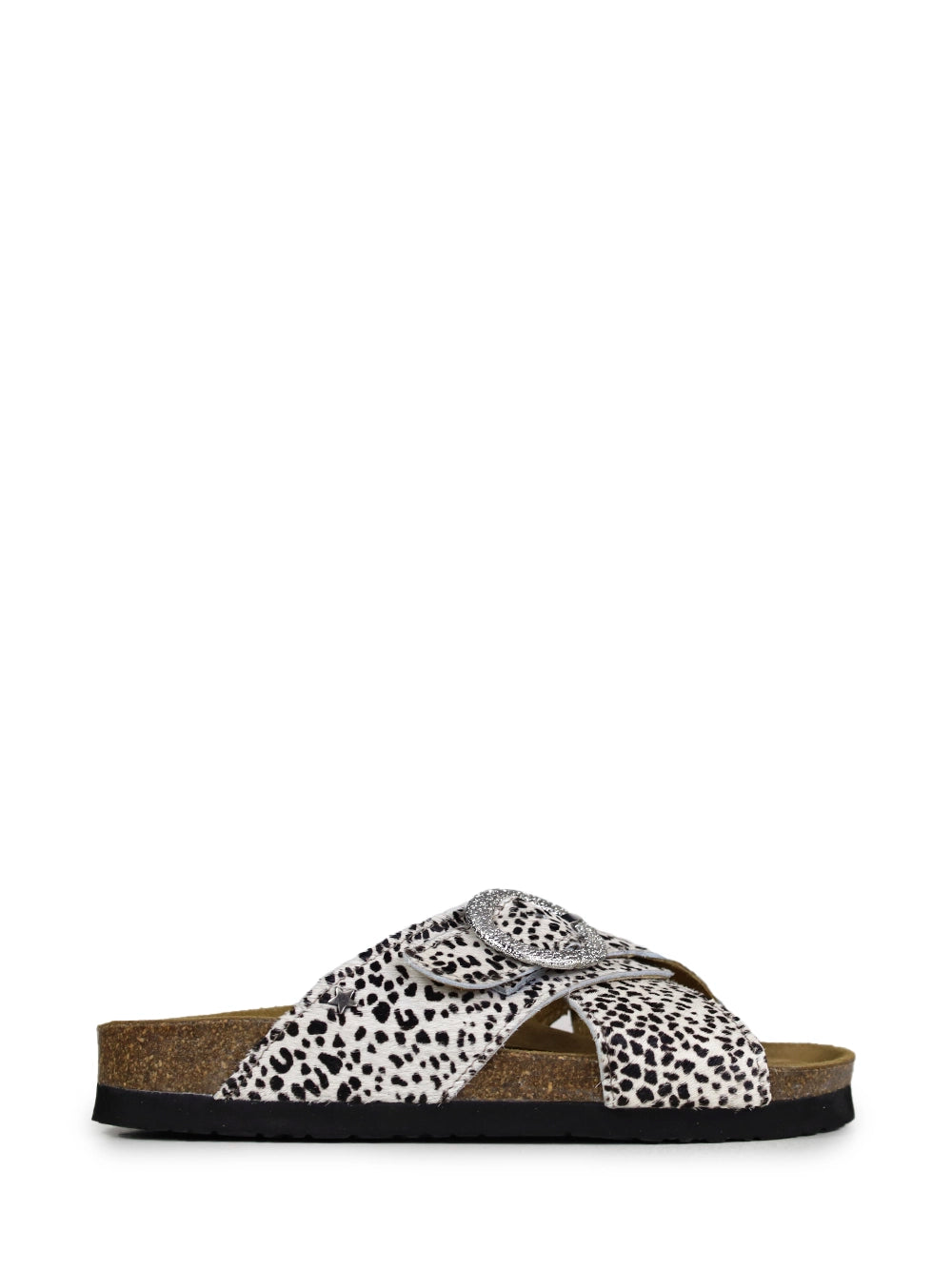 Carmo Sandals in Animal Print and Crisscross Straps