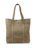 Beige Suede Maxi Bag