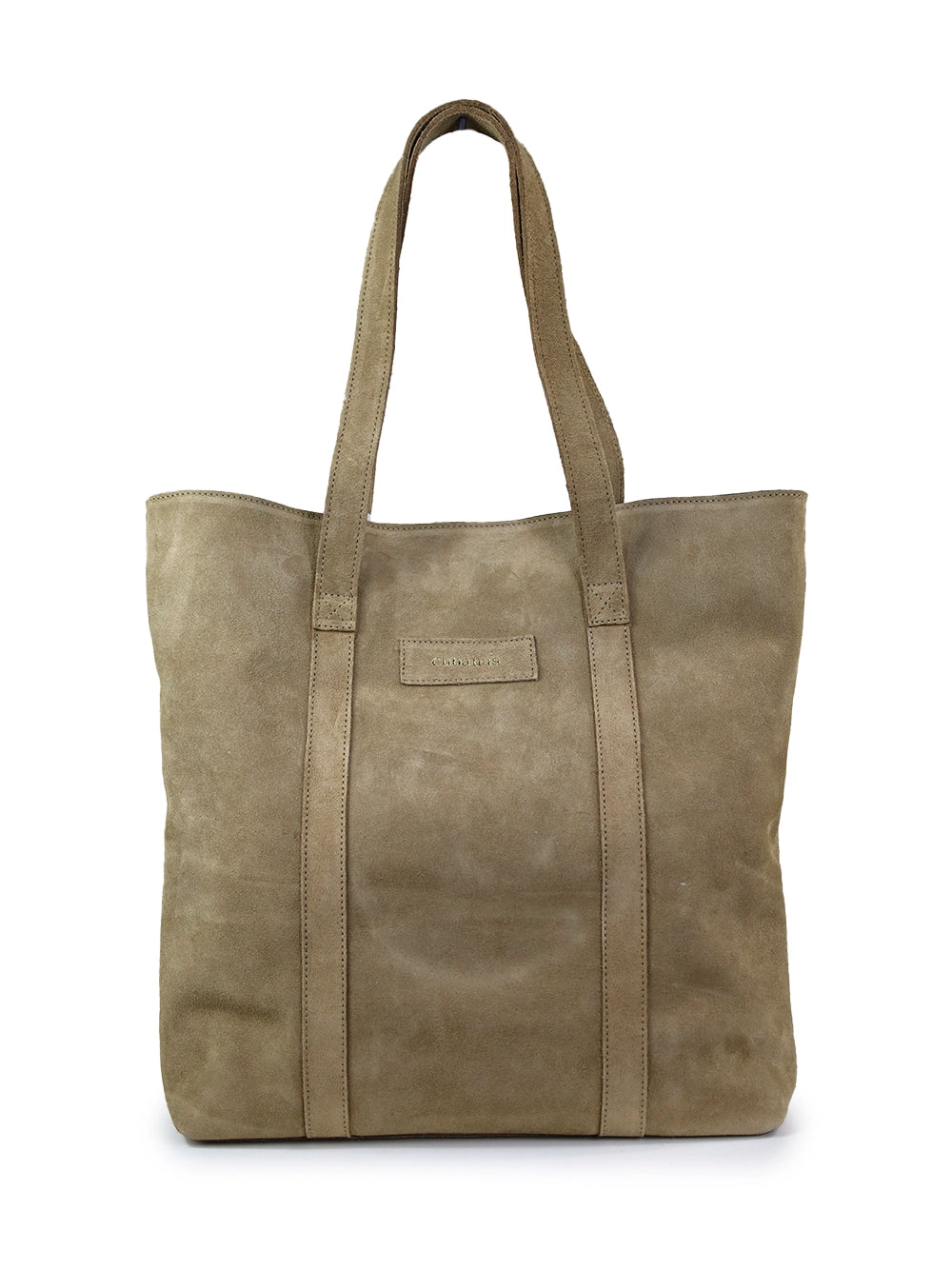 Beige Suede Maxi Bag