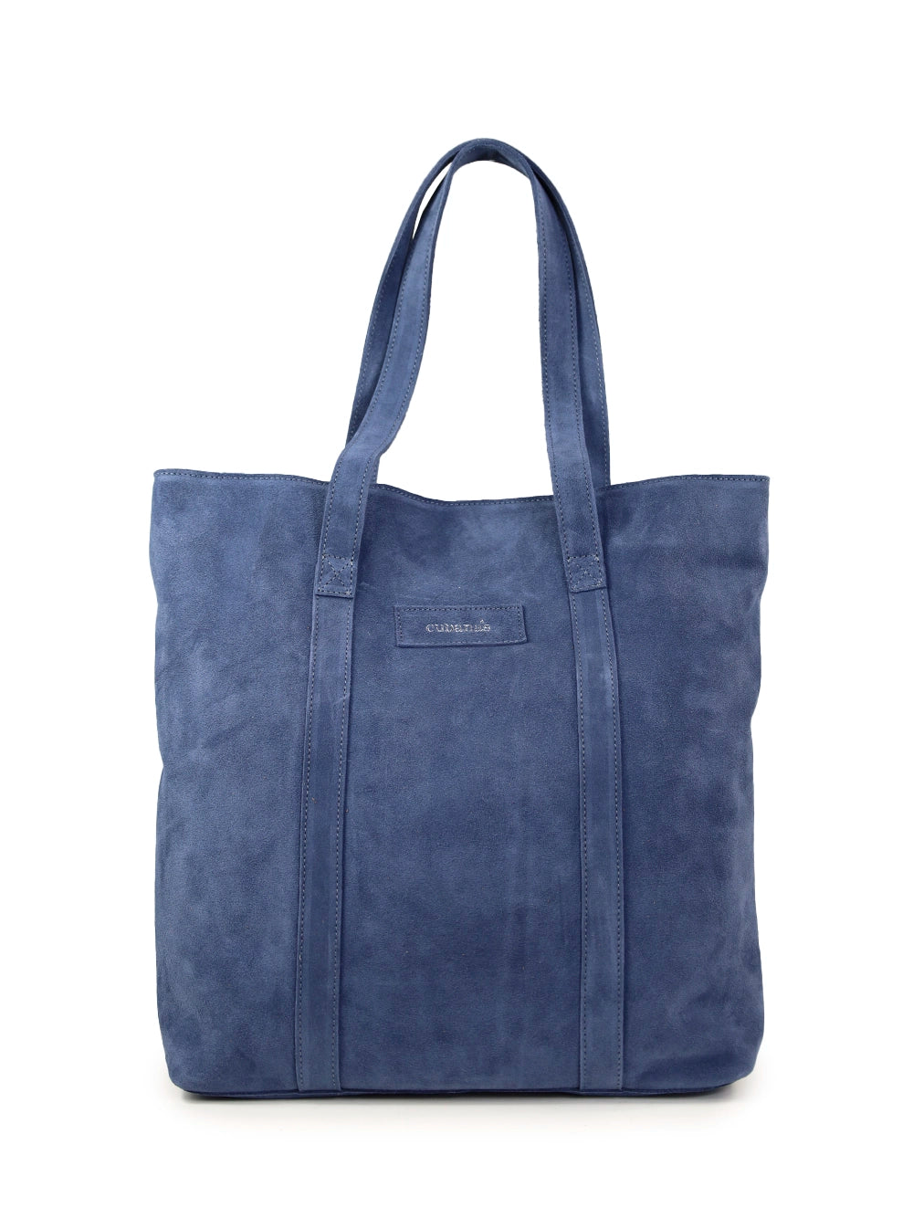 Blue Suede Maxi Bag