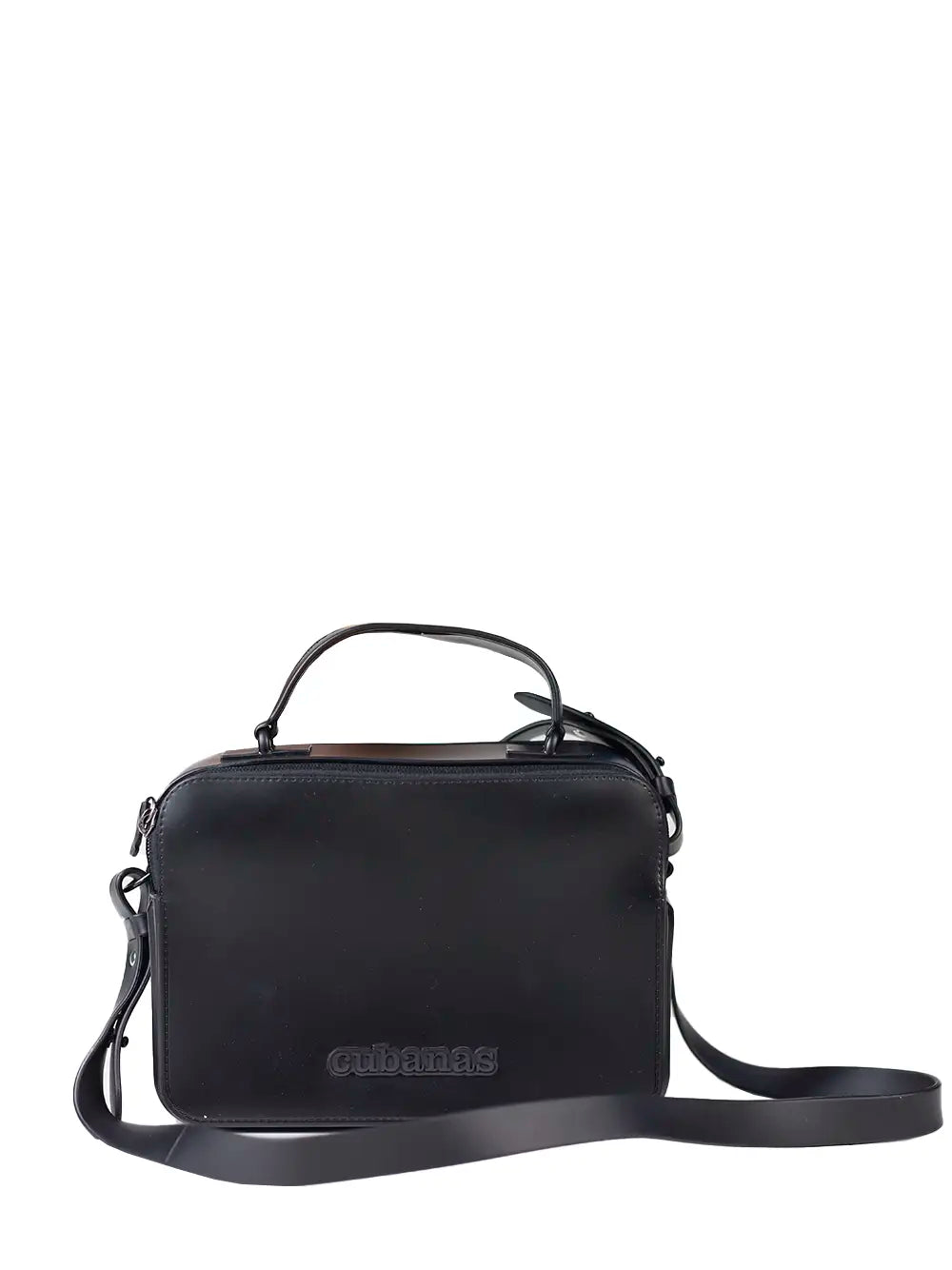 Black PVC Bag with Shoulder Strap