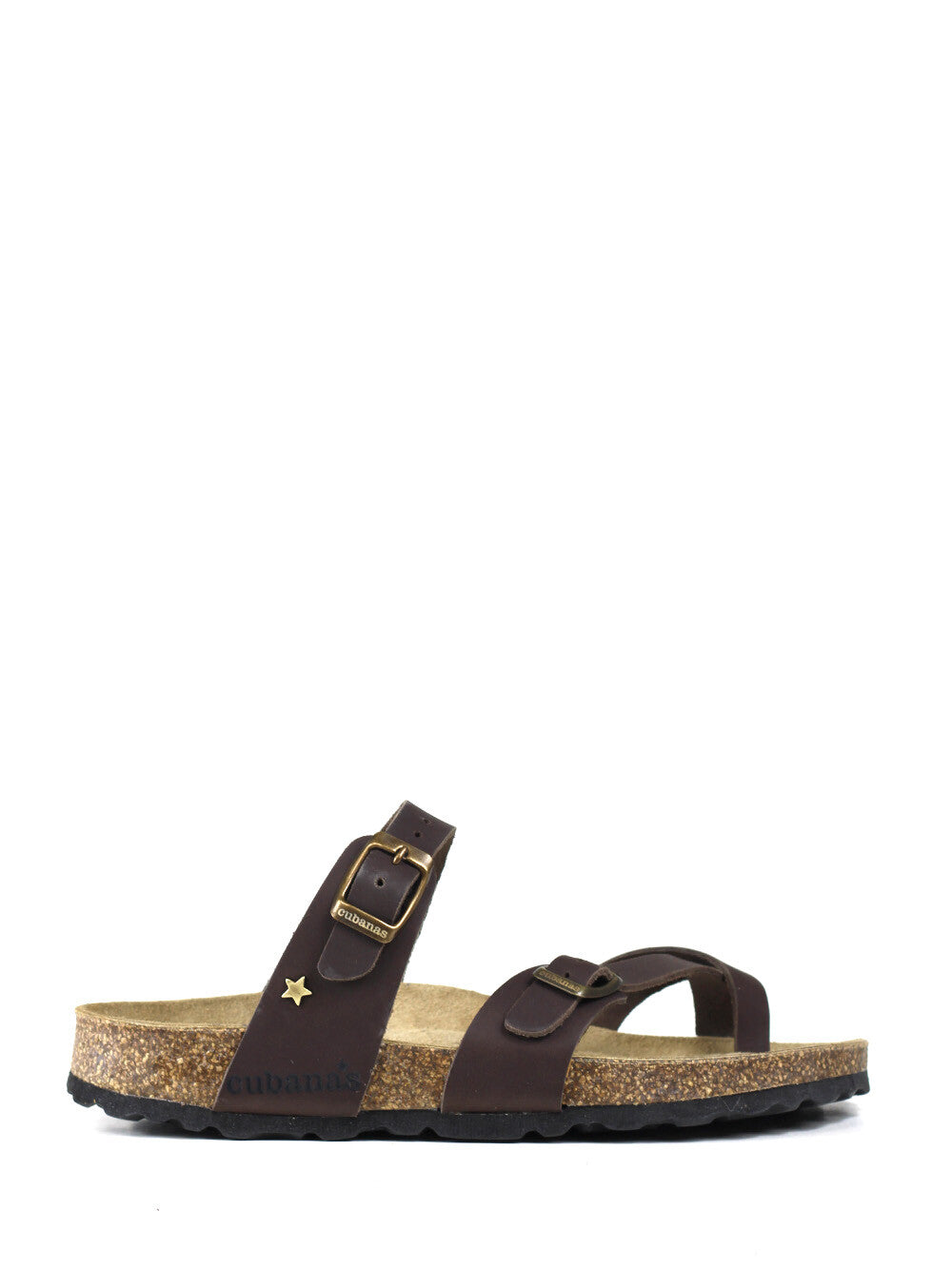 Nazare Sandal in Brown Leather with Straps