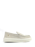 Mocasín de Ante Blanco y Suela Voluminosa