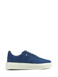 Blue Suede Sneakers with Chunky Sole