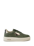 Zapatillas de Ante Verde y Suela Voluminosa
