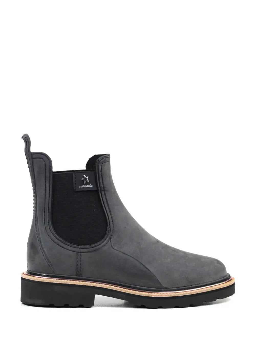 Black Dusk Rain Boot with Nubuck Finish