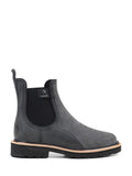 Black Dusk Rain Boot with Nubuck Finish