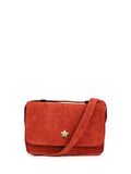 Bolso de Ante Rojo y Asa Cruzada