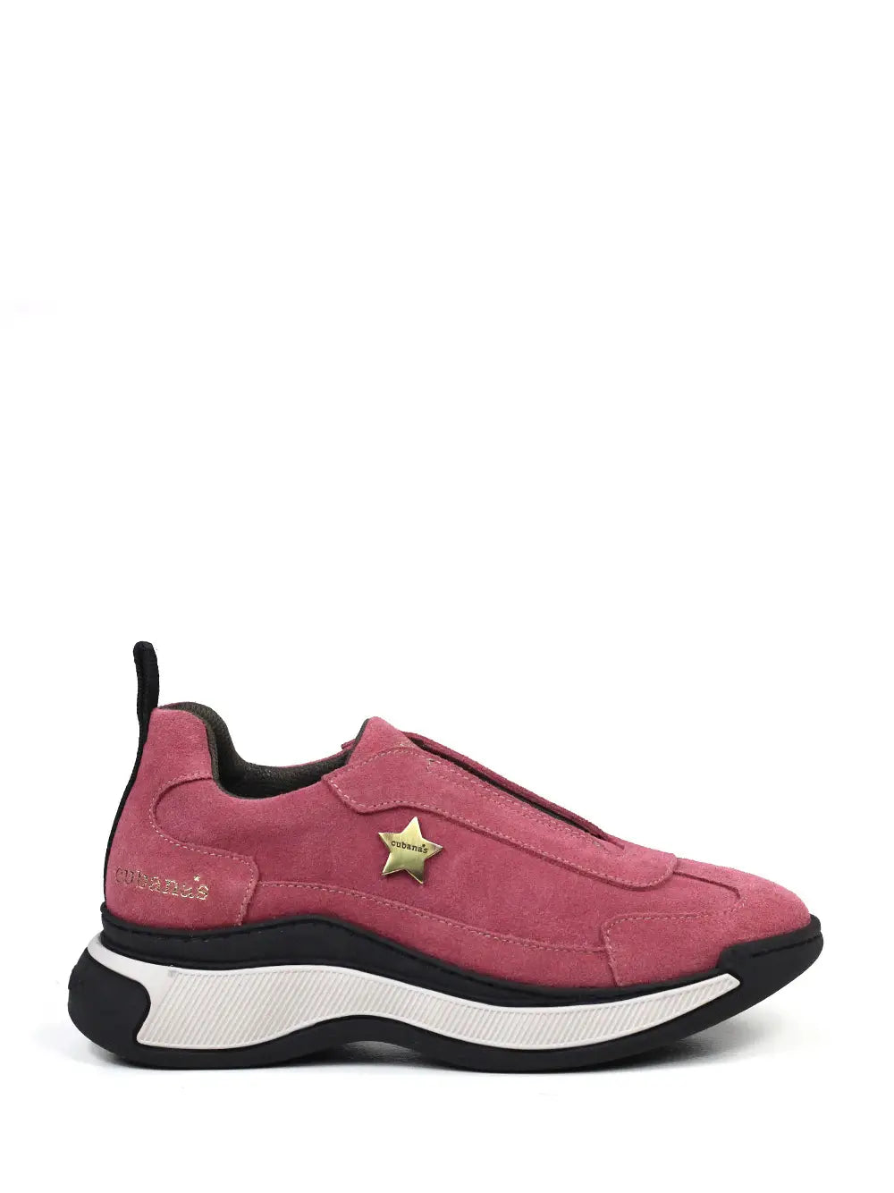 Pink Suede Trainers with Chunky Sole