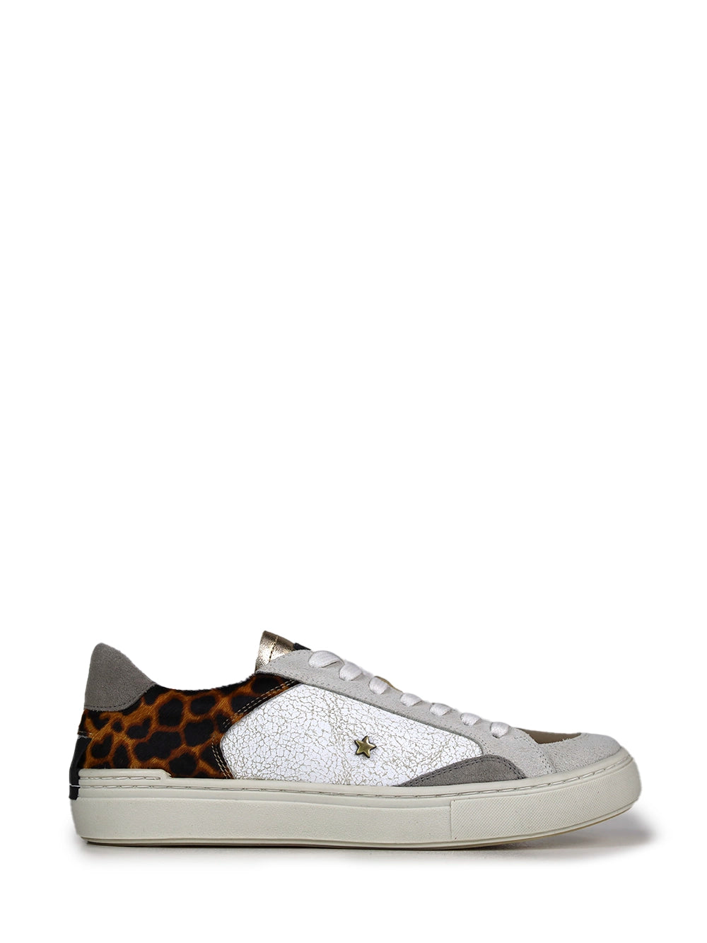 Zapatillas de Piel Blancas y Animal Print Leopardo