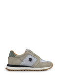 Zapatillas de Tela Blanca y Ante Beige