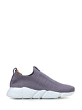 Zapatillas moradas de tela con suela gruesa