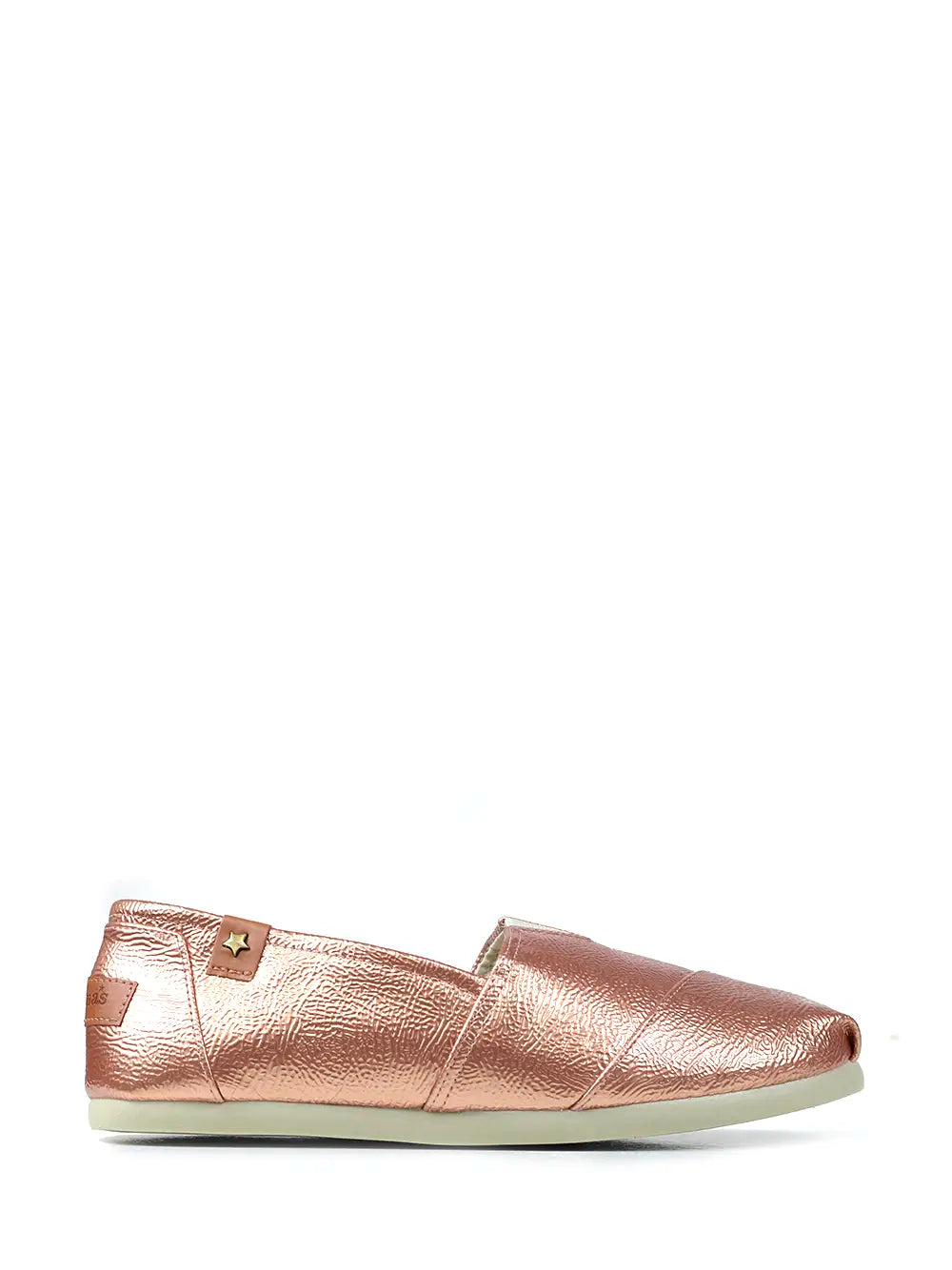 Metallic Pink Leather Espadrille
