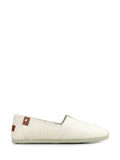 Textured White Fabric Espadrille
