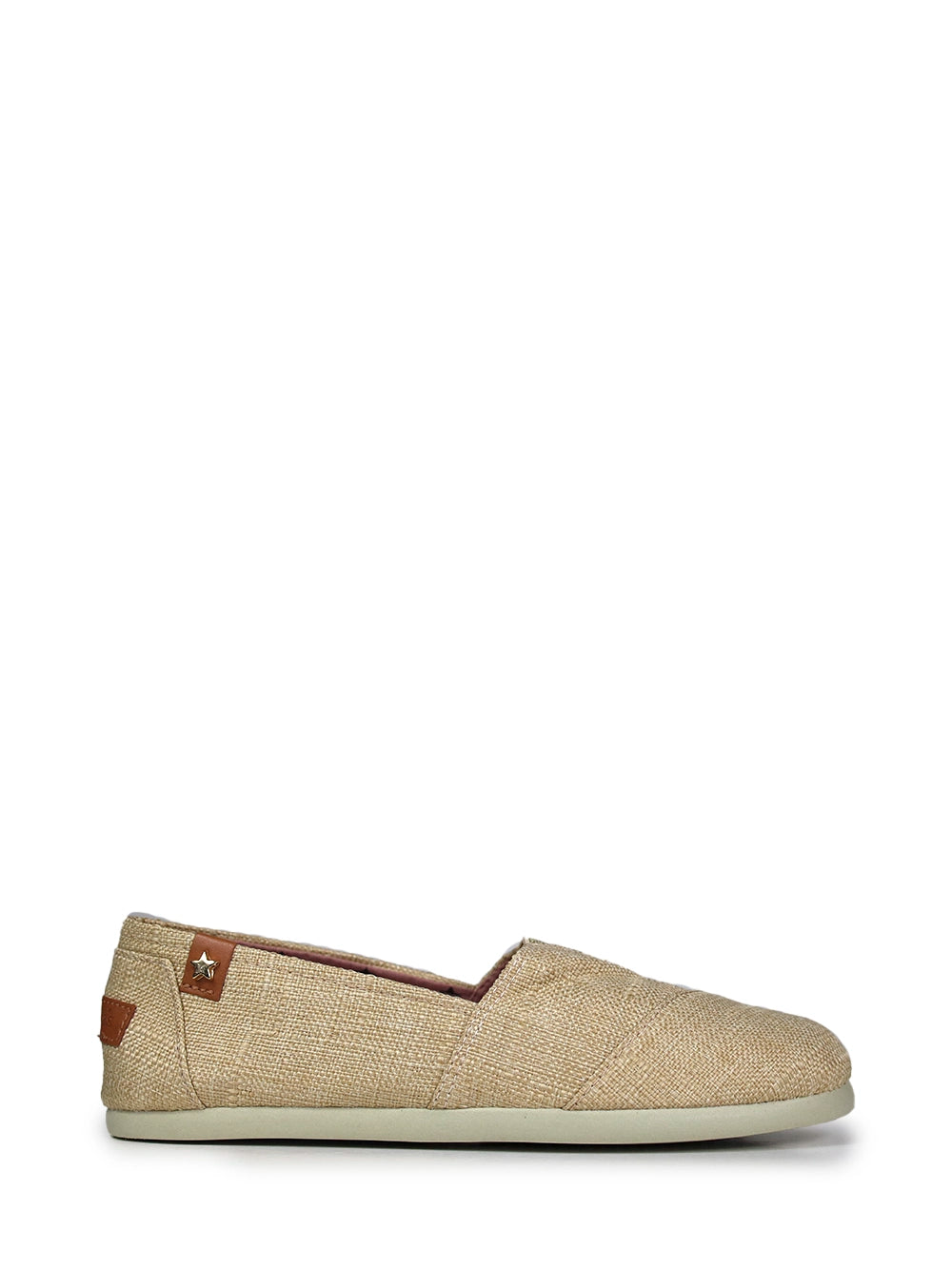 Espadrilles aus beigem Stoff