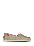 Glittery Gold Fabric Espadrille