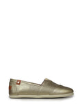 Espadrilles en tissu doré