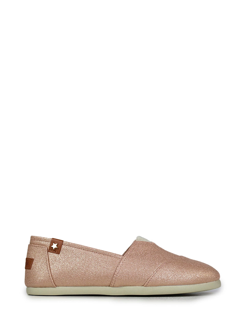 Espadrilles en tissu rose à paillettes