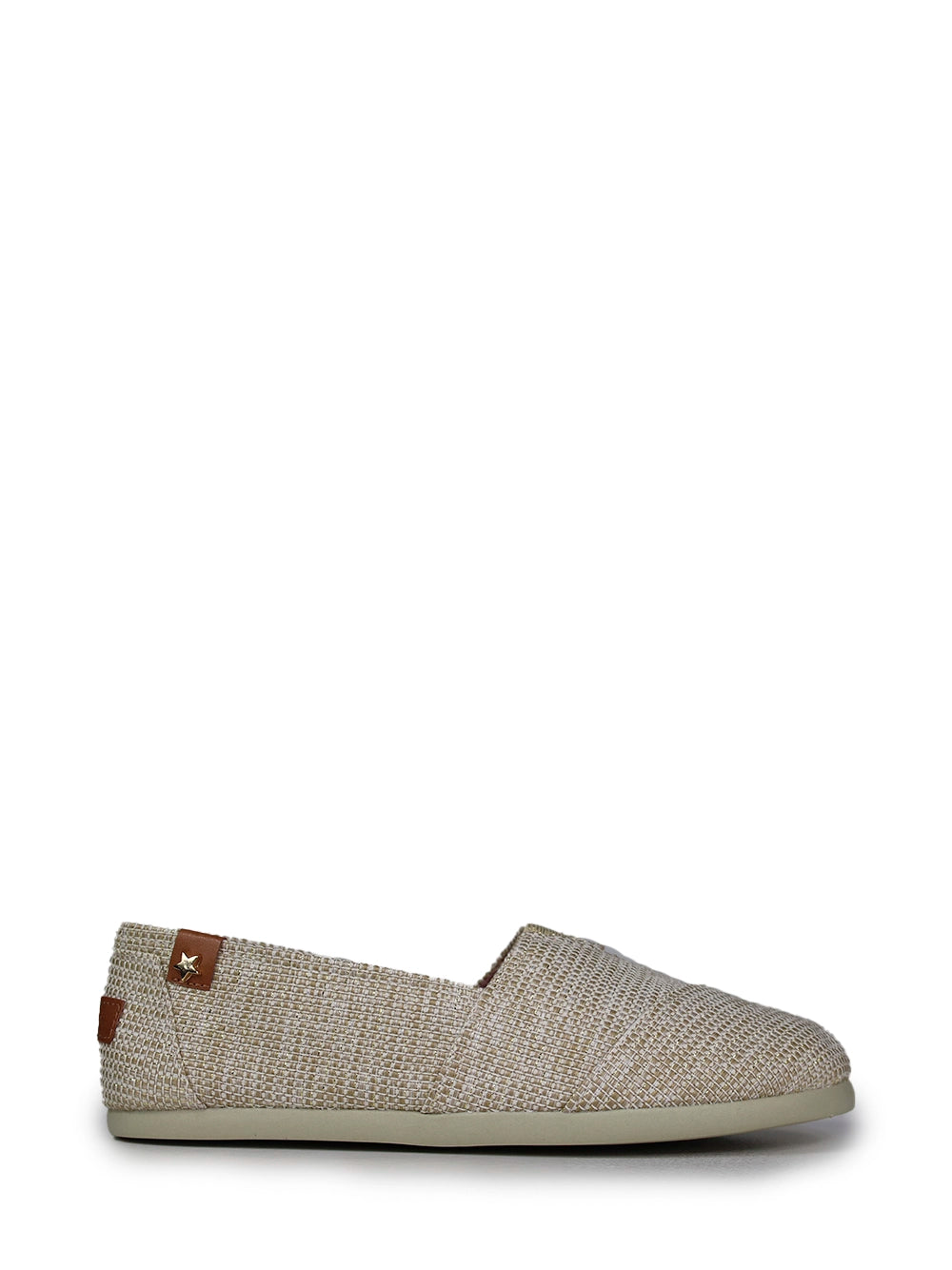 Espadrilles en tissu beige avec texture