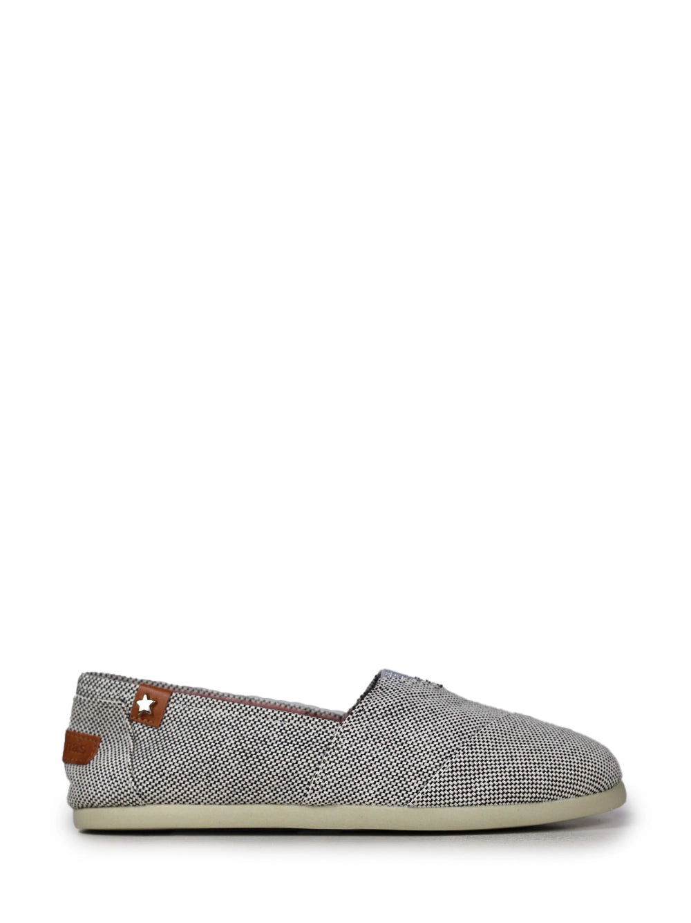 Espadrilles en tissu noir et blanc