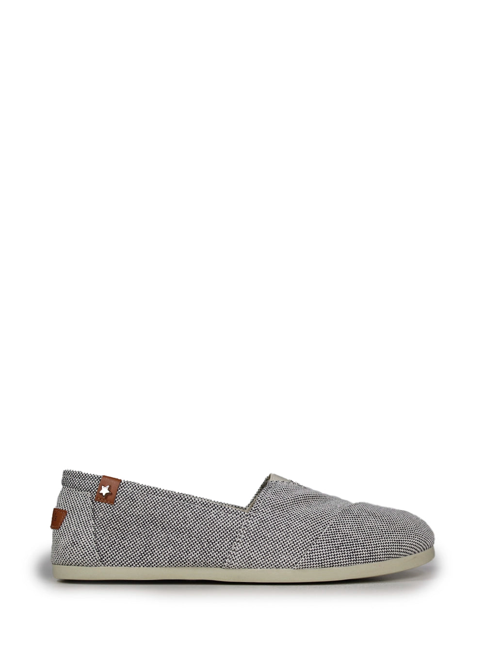 Espadrilles pour hommes en tissu noir et blanc
