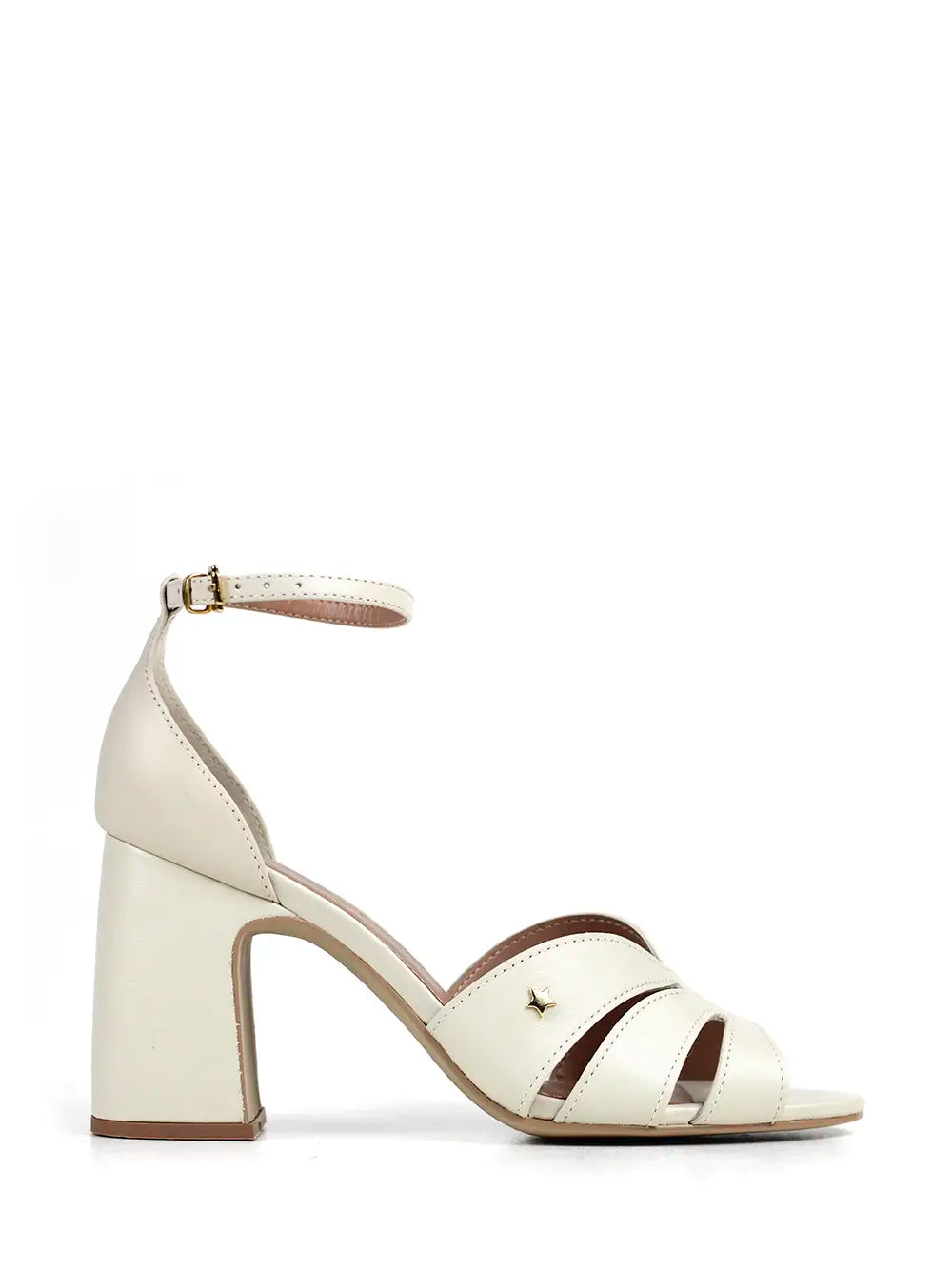 Off-White Leather High Heel Sandals