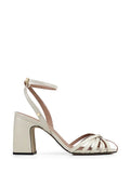 Off-White Leather Strappy Sandals