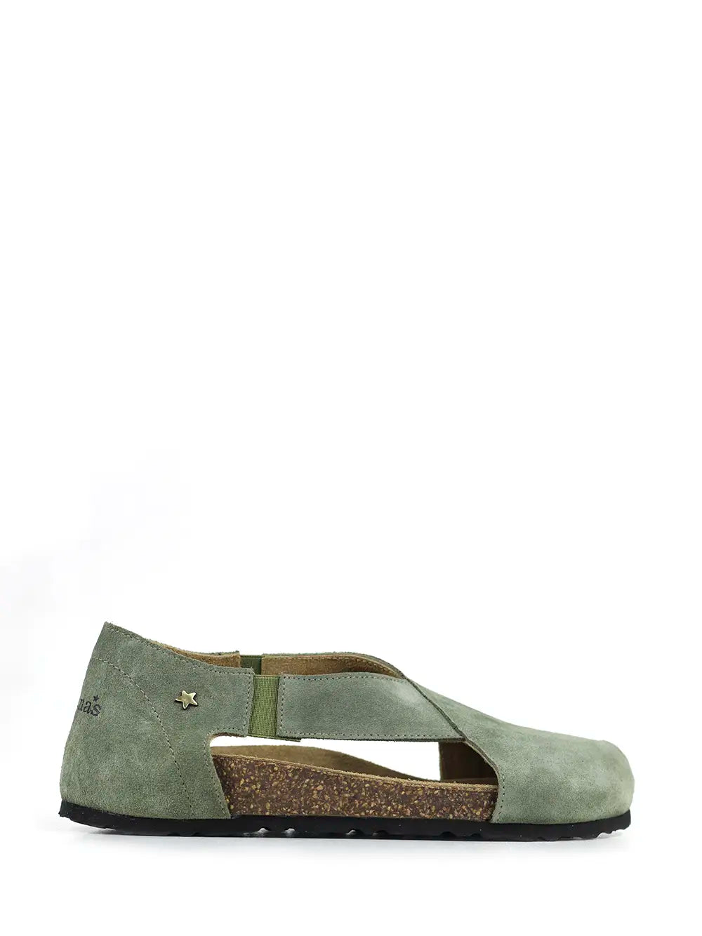 Sandale Leonor en Daim Vert