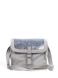 Grey Suede and Silver Glitter Bag