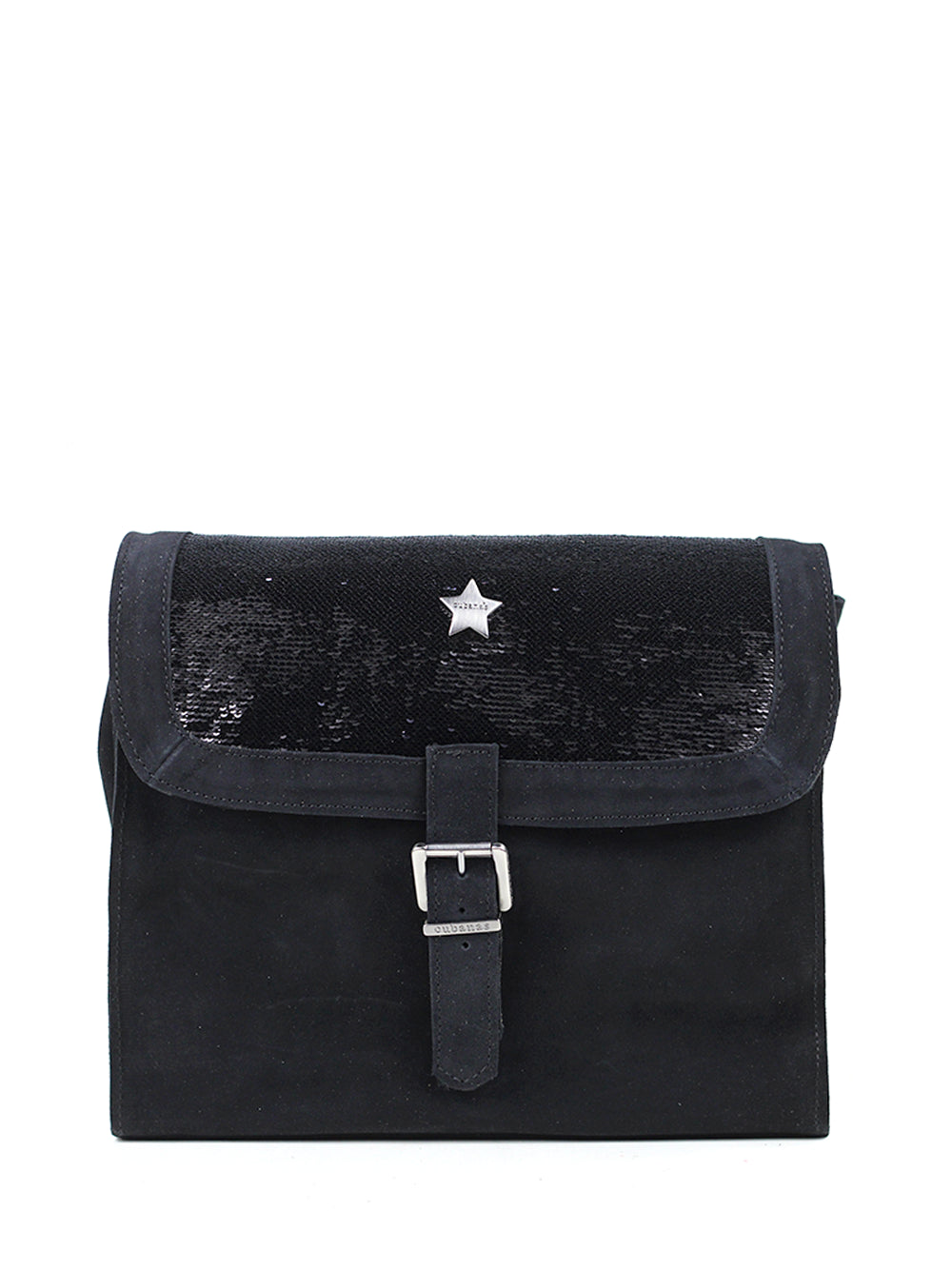 Sac en daim noir et paillettes noires