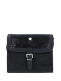 Sac en daim noir et paillettes noires