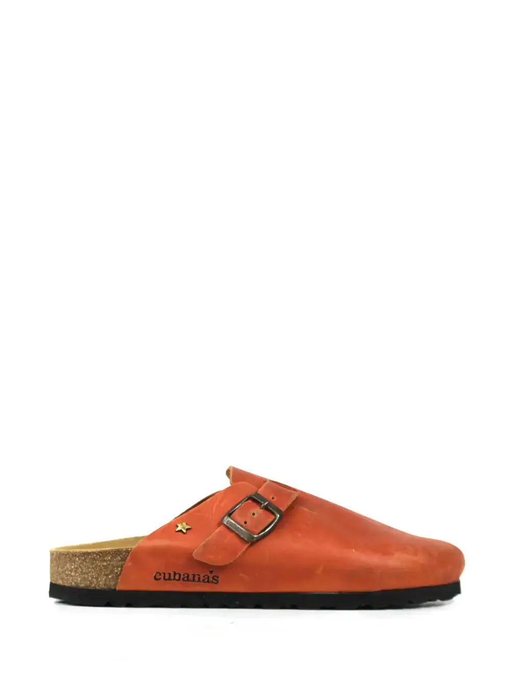 Orange Leather Maria Sandals