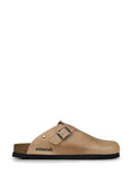 Men's Closed Beige Suede Sandals