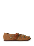 Sabrina en daim marron et clous