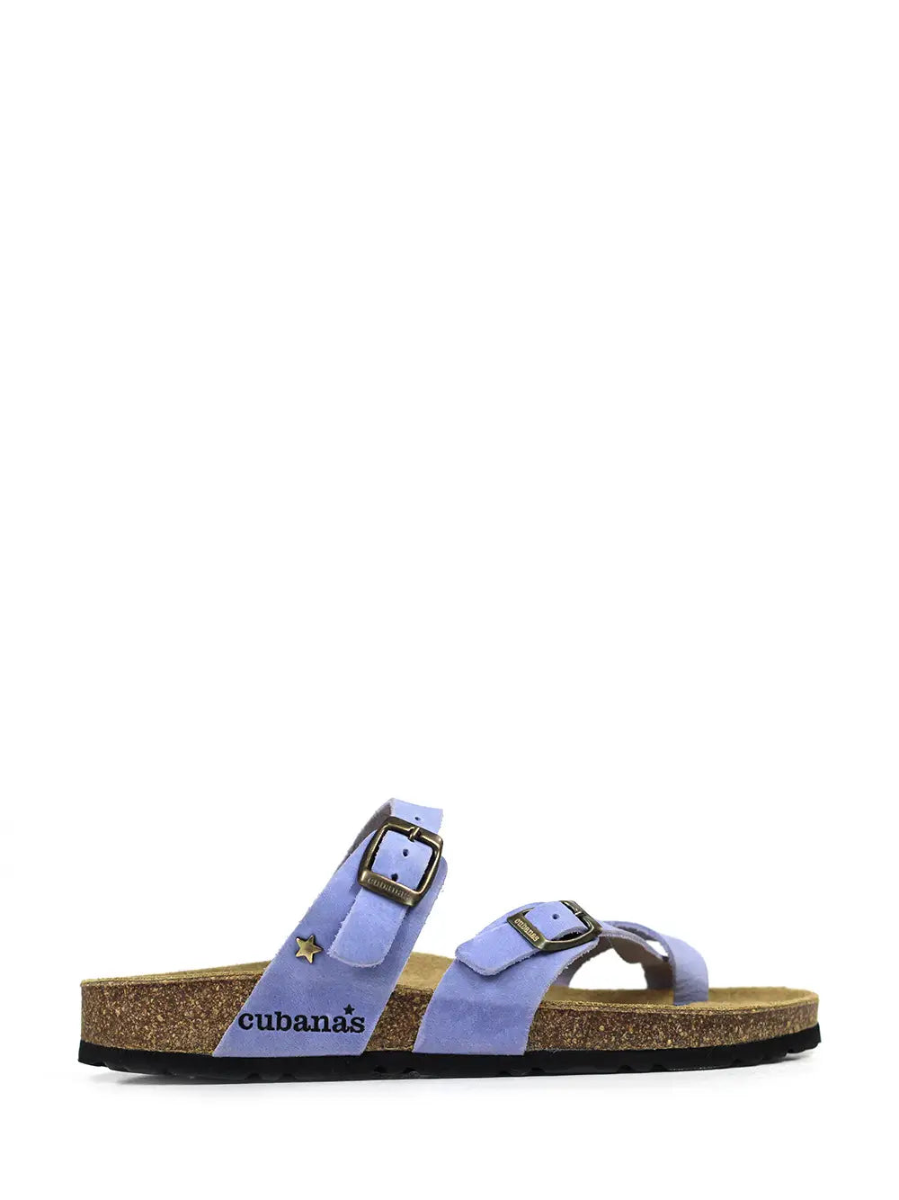 Sandale Nazaré en Cuir et Lanières Bleu