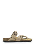 Beige Leather Nazare Sandals with Straps