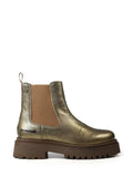 Bota de Piel Dorada y Suela de Oruga